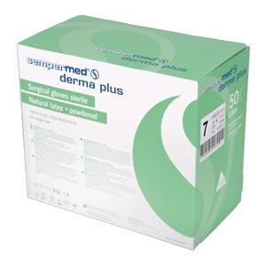 Derma Plus latex operatiehandschoen, steriel - maat 8 per 50 paar