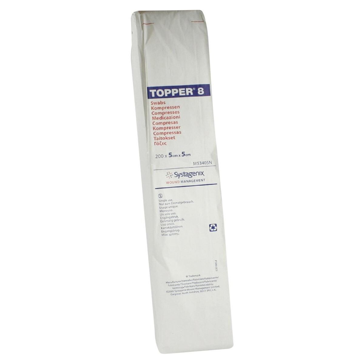 Topper 8 - 5 x 5cm, 60 x 2 stuks, steriel