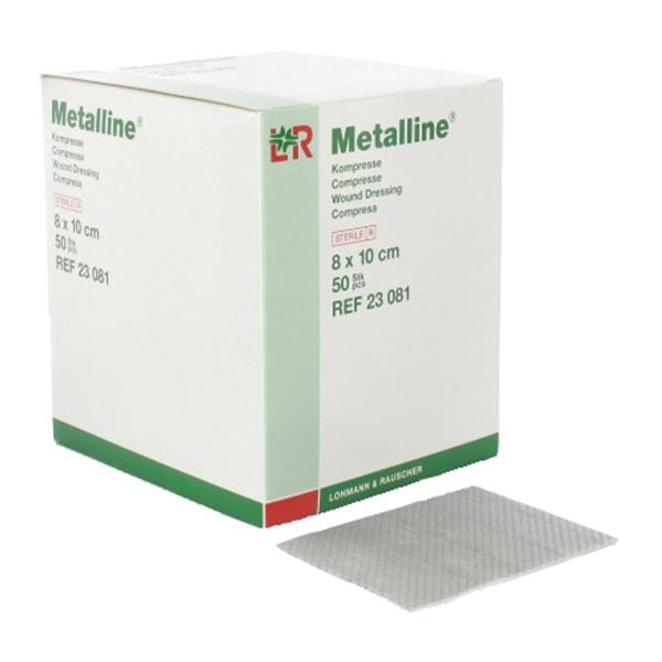 Metalline kompressen - 10 x 20cm, 50 stuks, steriel