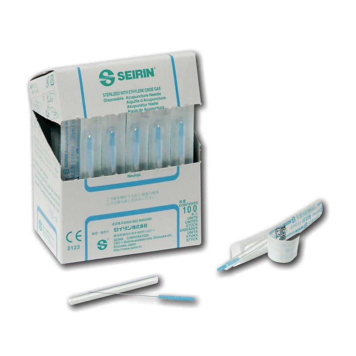Acupunctuur naalden type J - 0,20 x 30 mm, blauw, per 100st.