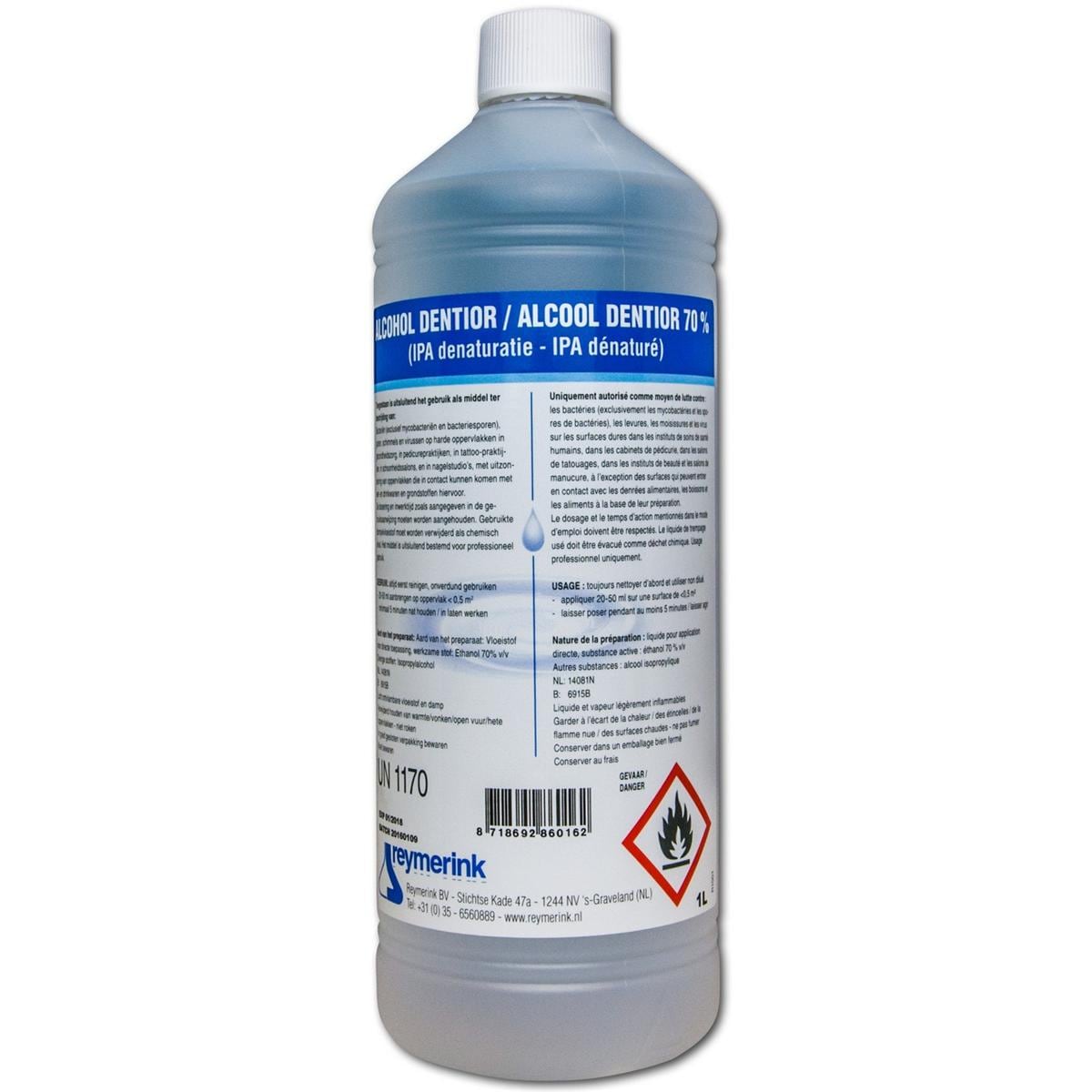 Alcohol Dentior 70% - alcohol 70%, Fles 1 liter