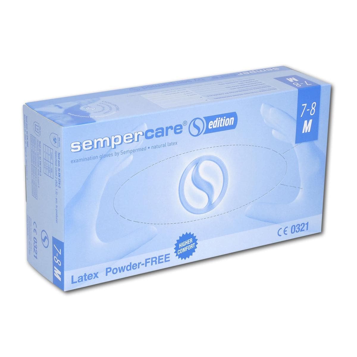 Sempercare Edition IC latex handschoen PF - M per 100 stuks