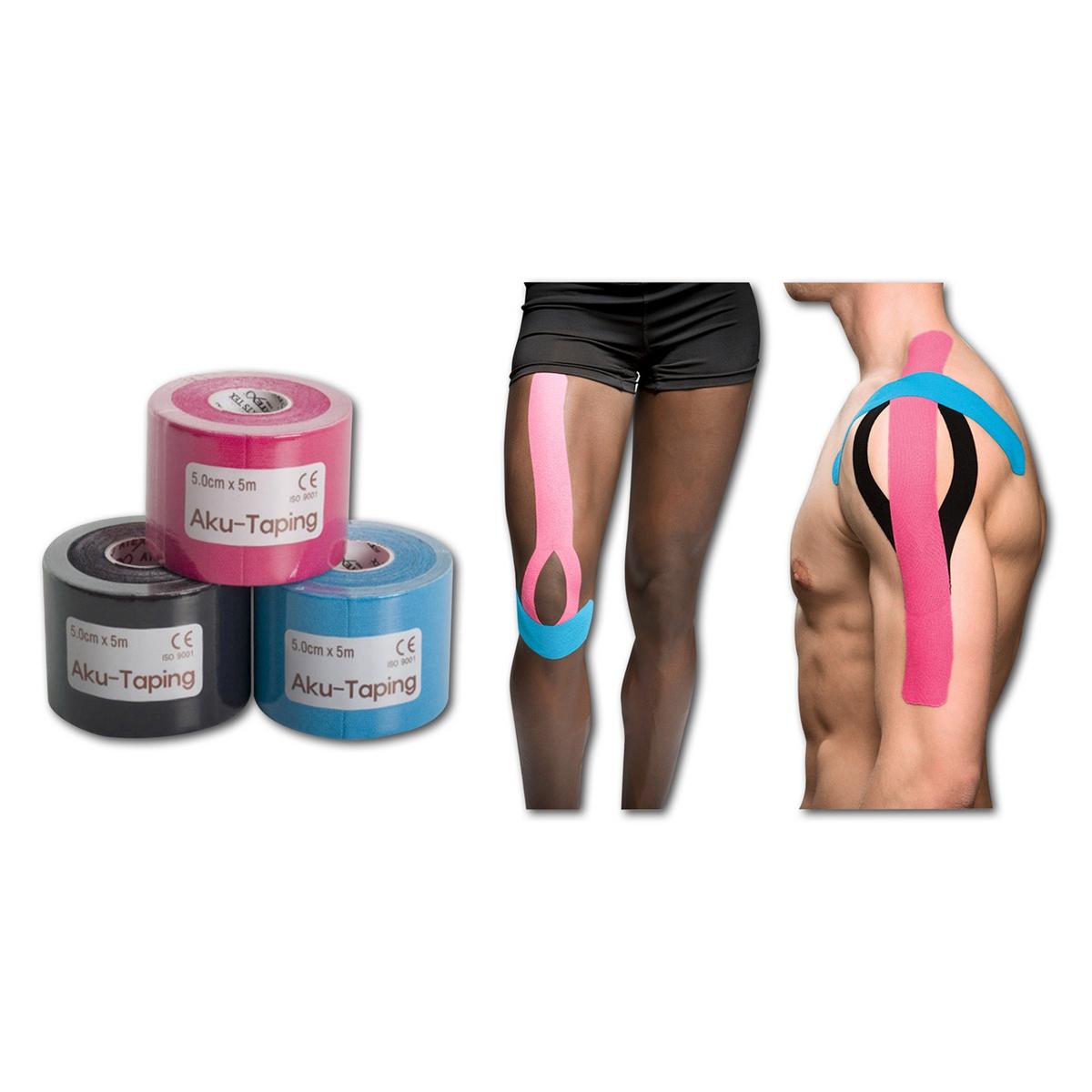 Kinesiotape - 5cm x 5m rood, per rol.