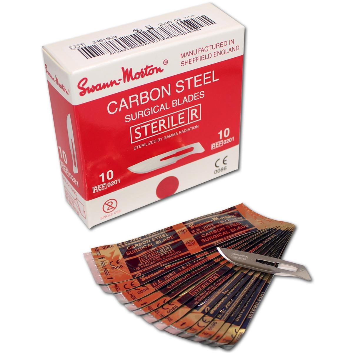 Scalpels, mesjes - figuur 10, per 100st, 0201