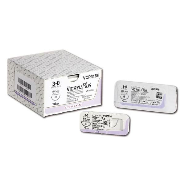 Vicryl Plus - USP 2-0 Sh+ 90 cm violet VCP317H, per 36 stuks