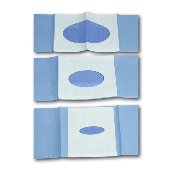 Chirurgische gatdoek, klevend - 30 x 45 cm, gat: 2 x 6,5 cm, 150 stuks