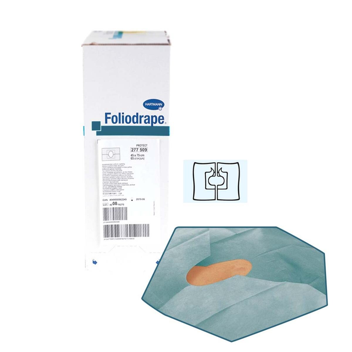 Foliodrape Protect gatdoek, klevend 2-delig - 45 x 75cm, 65 stuks