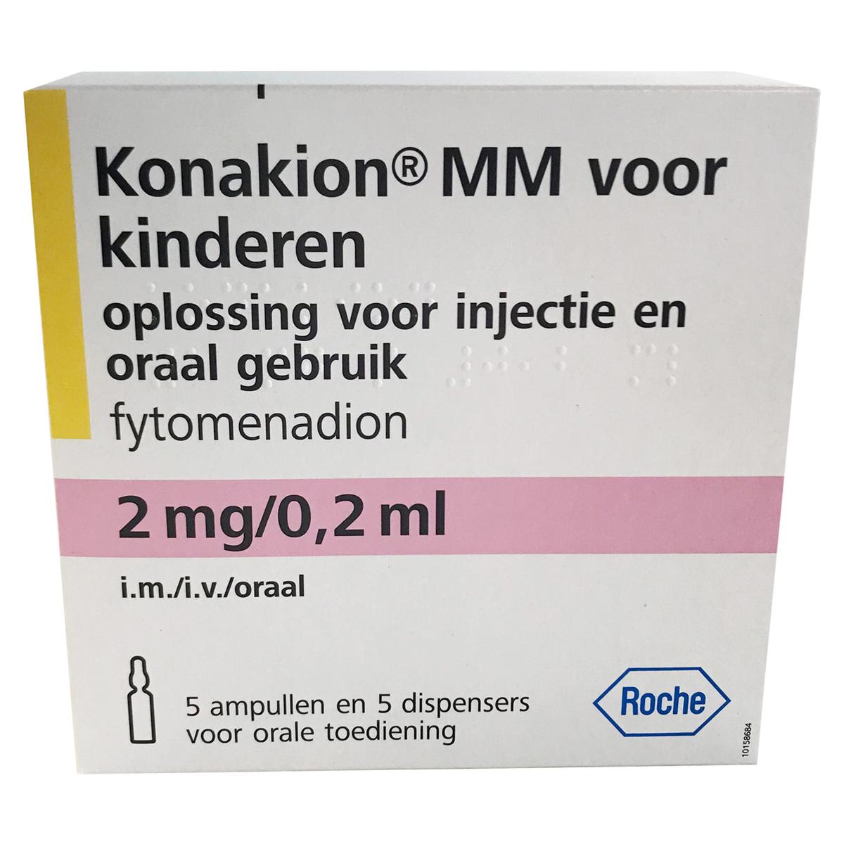 Konakion (vitamine K) kind 2 mg/0,2 ml - 5 ampullen à 0,2 ml