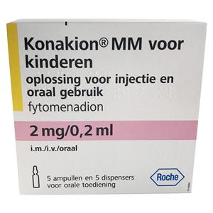 Konakion (vitamine K) kind 2 mg/0,2 ml - 5 ampullen à 0,2 ml
