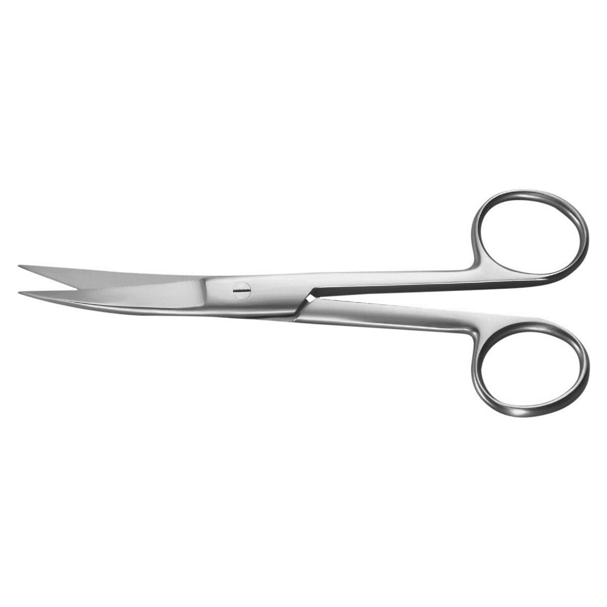 Chirurgische schaar gebogen sp/sp linkshandig - 14cm