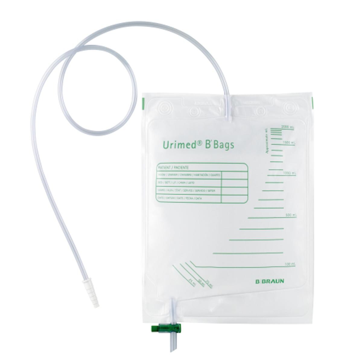 Urimed urineopvang zak met kraan - niet steriel, per 10 stuks