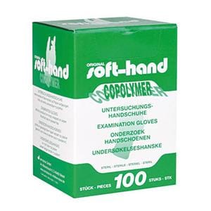 Copolymer steriele onderzoekshandschoen, per stuk verpakt - S, per 100 stuks