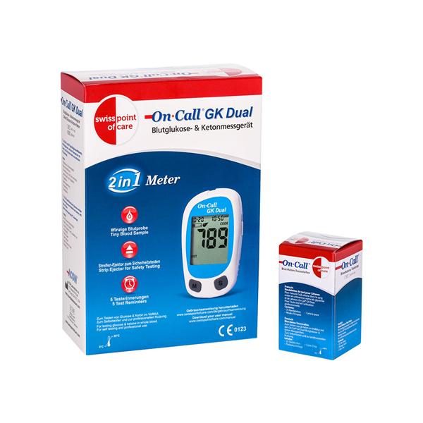 On Call GK dual glucose en ketonen meter - per stuk mmol/L meter