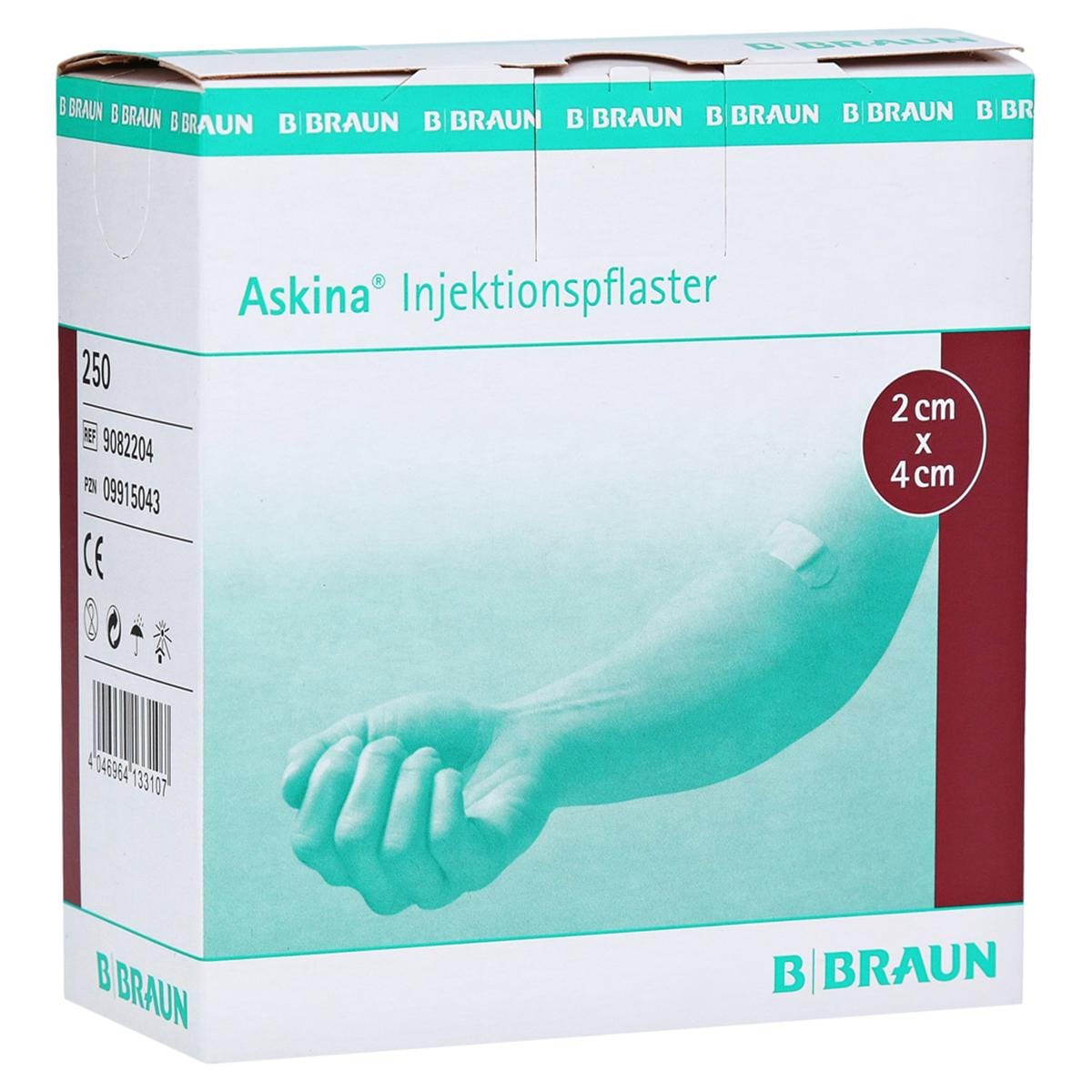 Askina injectiepleister 2x4cm - per 250 stuks