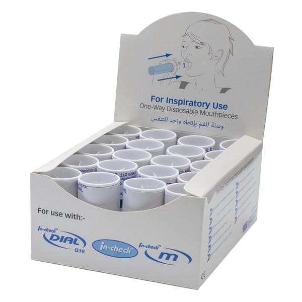 Incheck Dial G16 disposable mondstuk met 1 weg klep - per 100 stuks *onbekende levertijd*