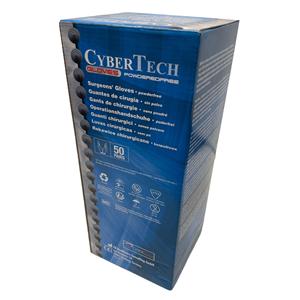 CyberGloves Latex PE handschoen Steriel Poedervrij - maat 6, per 50 paar