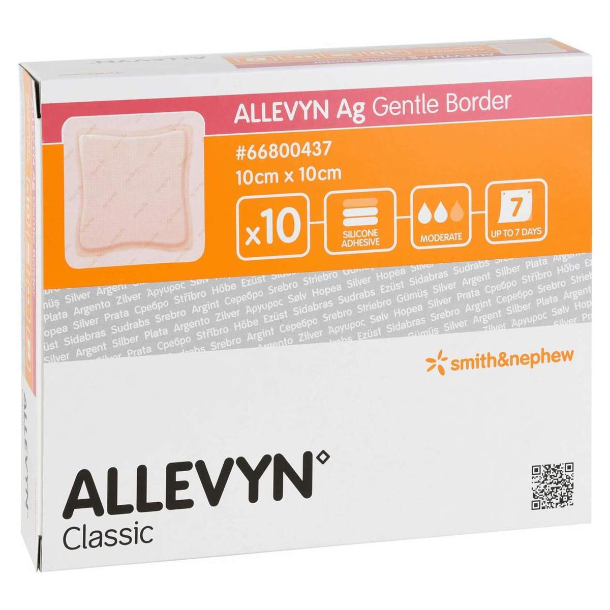 Allevyn AG Gentle pleisters - 10x10cm, 10 stuks