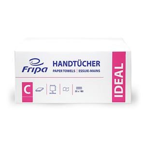 Handdoek papier - wit 1 - laags, 25 x 50 cm, 2400 stuks