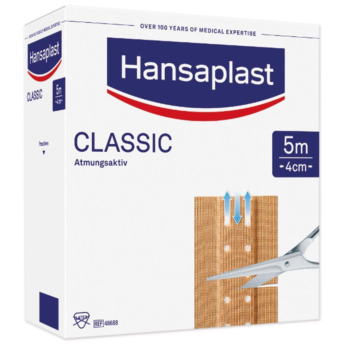 Hansaplast Classic wondpleister - 4 cm x 5 m, per rol