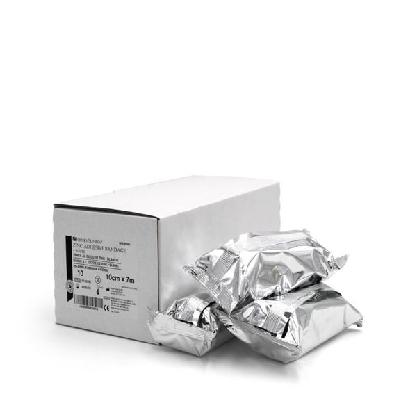 HS zink drukverband kleef wit - 10 cm x 5 m, per 10 stuks