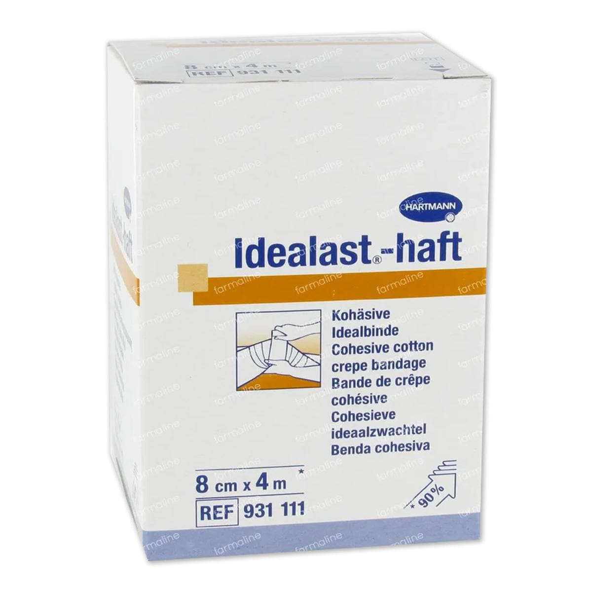 Idealast H cohesief drukverband - 4 m x 8 cm, per stuk