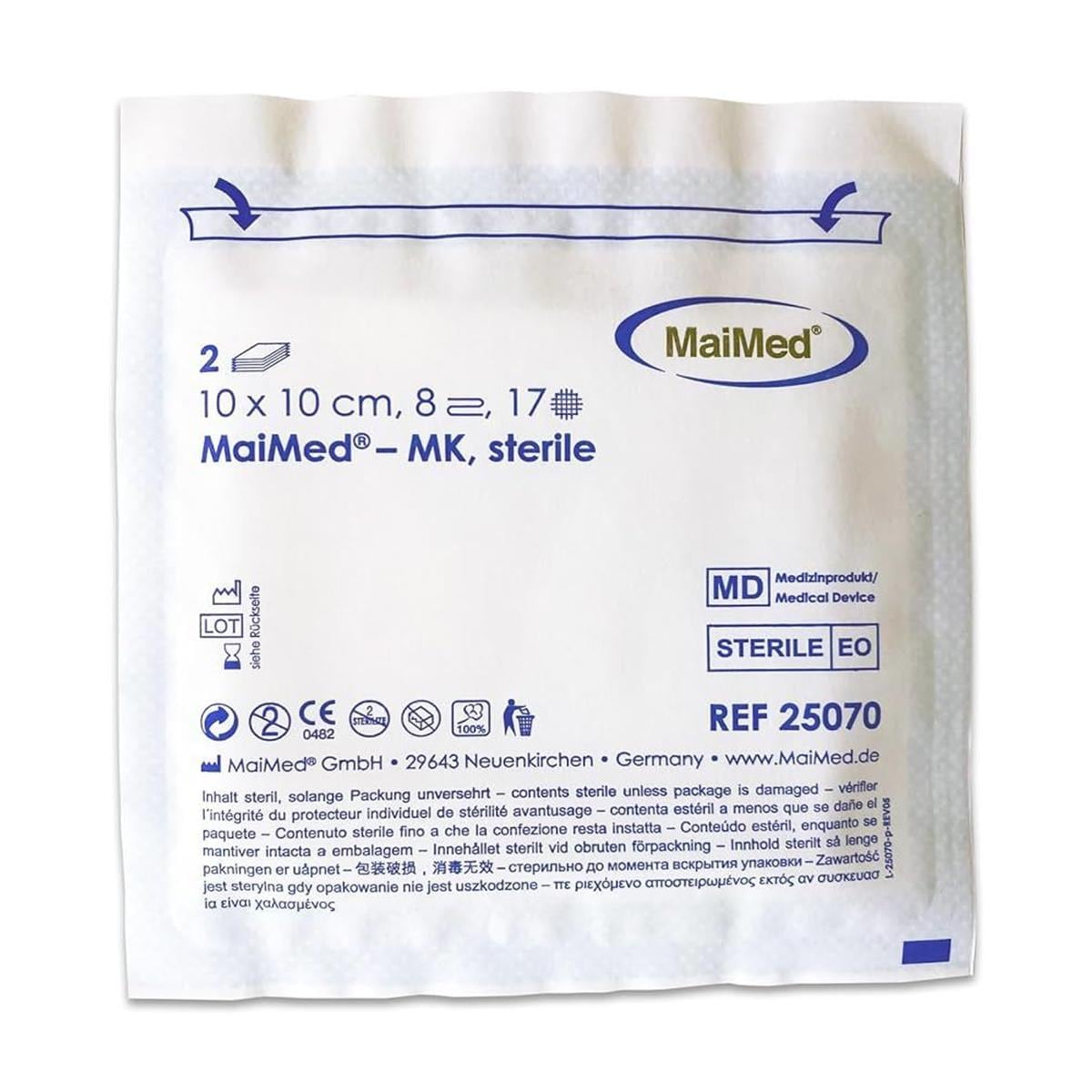 Gaaskompres 12-laags - 10 x 10 cm,100 stuks