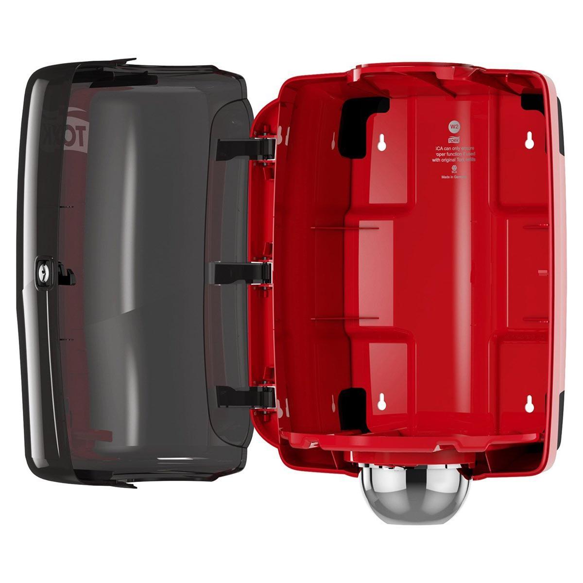 Centerfeed roldispenser W2 - rood/smoke, per stuk