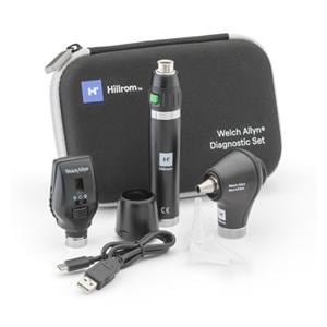 Diagnostische set, Coaxiaal LED Ophthalmoscoop, Macroview Basic LED Otoscoopkop, 1 Li-ion handvat - per set