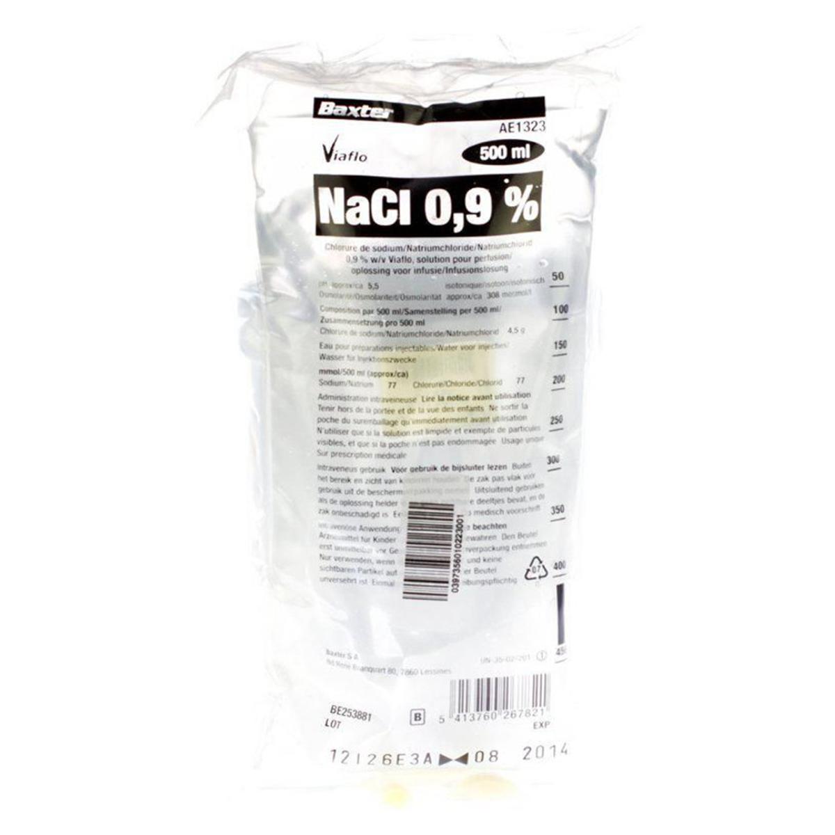 NaCl 0,9% - 1 zak van 500 ml