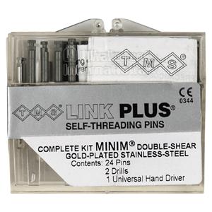 TMS Link Plus Minim - Double-Shear Goldplated - EL731-24, Complete kit 24 stuks