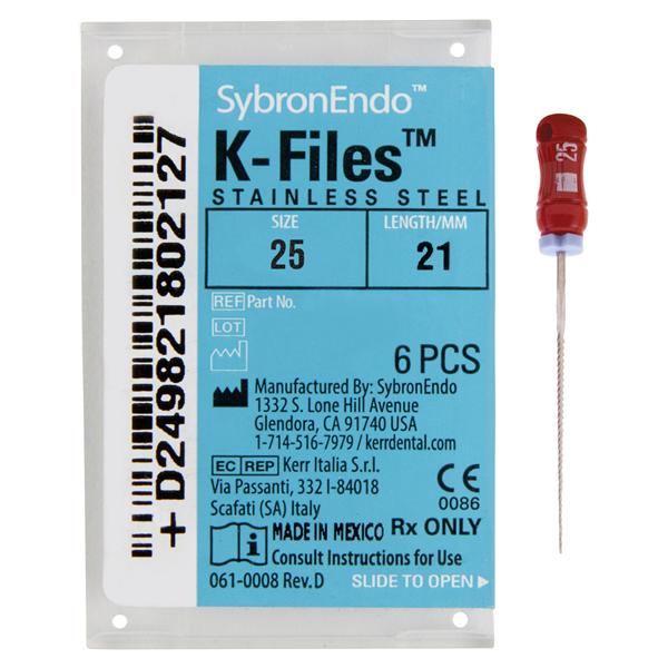 K Vijlen 21 mm - ISO 025, rood 6 stuks