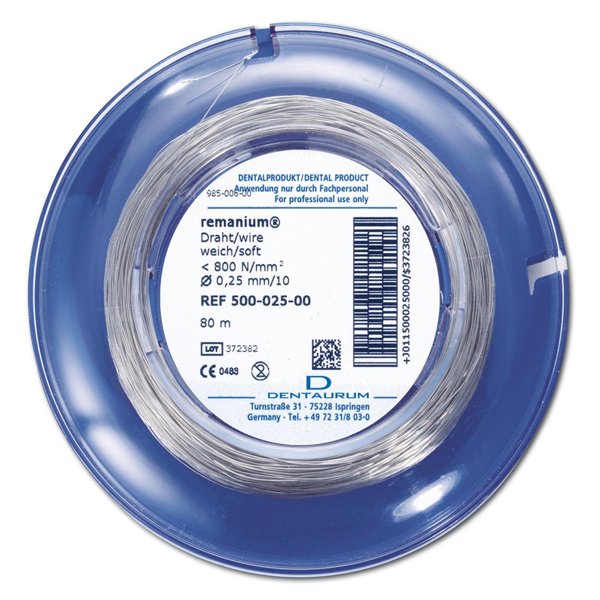 Remanium Ligaturendraad - rond soft - Ø 0,25 mm / 10, lengte 80 meter
