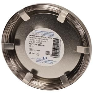 Remanium draad op rol - rond vederhard -  0,70 mm / 28, lengte 30 m