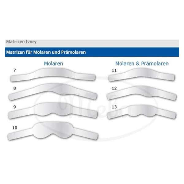 Matrixbandjes - Niet geperforeerd, type 8-9 Molaar nr. 7