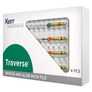 Traverse Rotary glide path files - sequence - 1x Traverse orifice opener .25/.08/17 mm + 3x rotary glide path file .18/.06/25 mm
