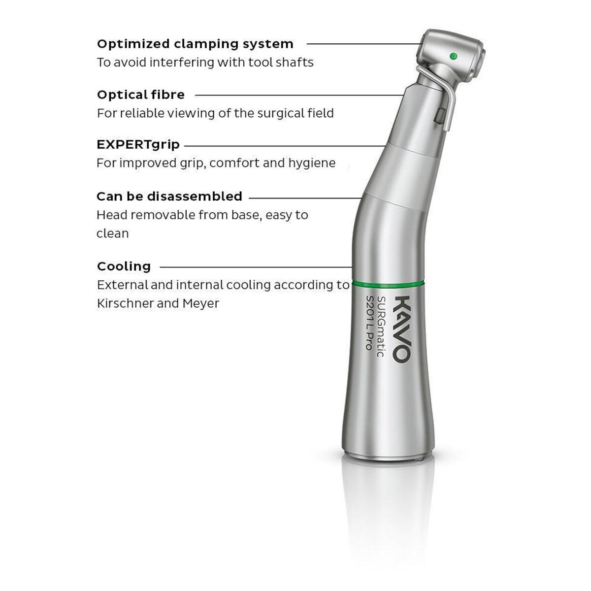 Chirurgisch hoekstuk met licht - SURGmatic S201 L Pro, vertraging 20:1