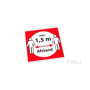 1,5 meter afstand vloersticker - vloersticker 30 x 30 cm