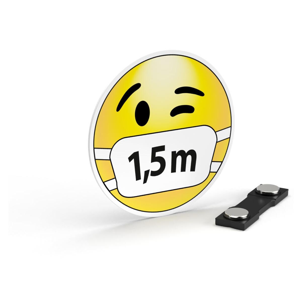 1,5 meter badges - button smiley, ø50mm