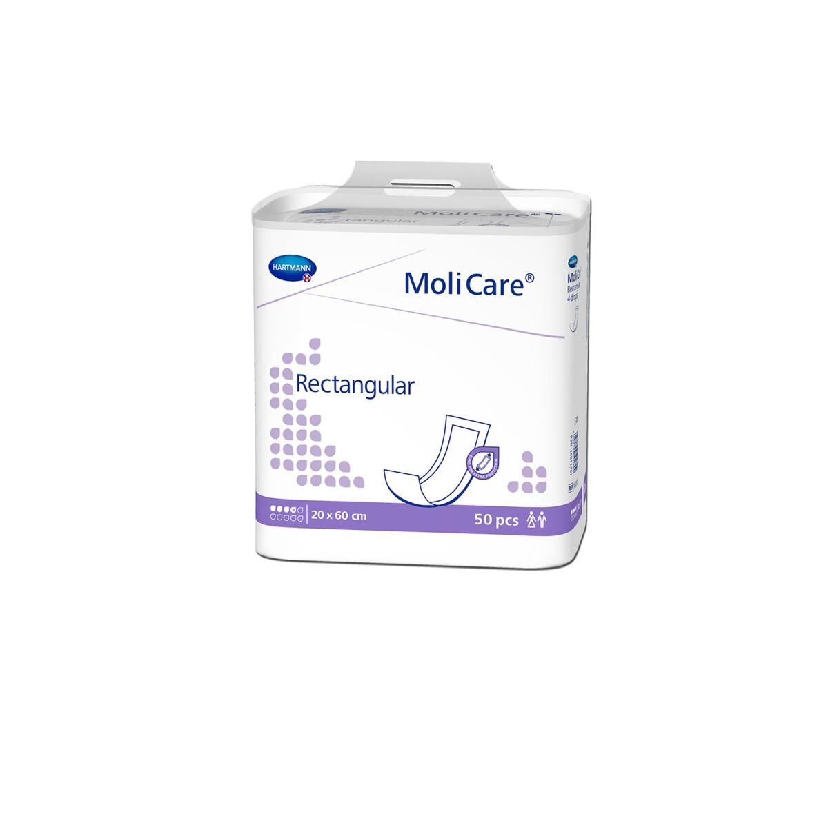 MoliCare® Rectangular drops - 4 druppels, 20x60cm, 50 stuks