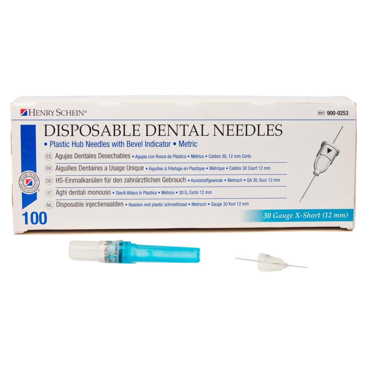Disposable Dental Needles - 30G x-short 0,3 x 12 mm blauw