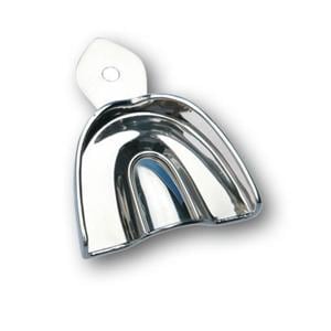 Afdruklepels metaal geperforeerd betande kaak - Assortiment, 6 stuks