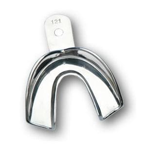 Afdruklepels metaal geperforeerd betande kaak - Assortiment, 6 stuks