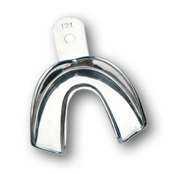 Afdruklepels metaal ongeperforeerd betande kaak onder - 123 x-small