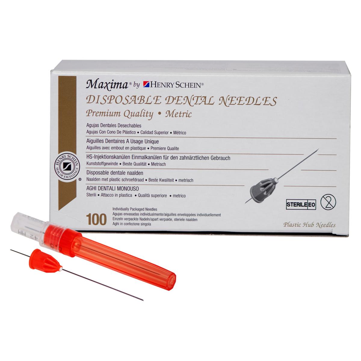 Injectienaalden - 25G rood, long Ø 0,5 x 42 mm