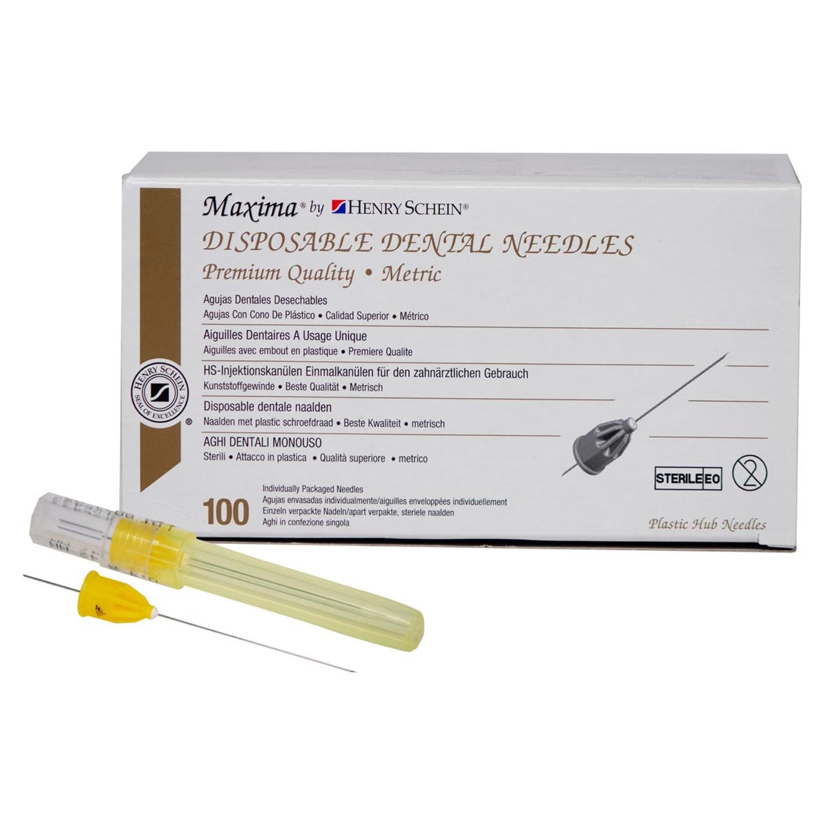 Injectienaalden - 27G geel, long Ø 0,4 x 42 mm