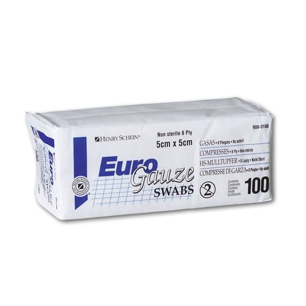 EuroGauze niet-steriel - 5 x 5 cm, 8-laags