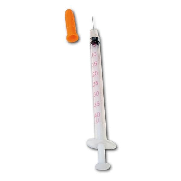 Insulinespuit + naald 1 ml - 1 ml / 40 mu, per 100 stuks