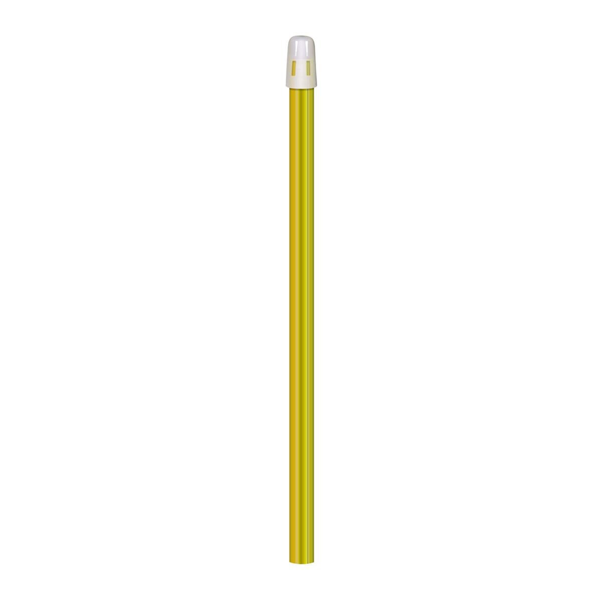 Speekselzuigers met afneembare dop (15 cm) - Geel, 100 stuks