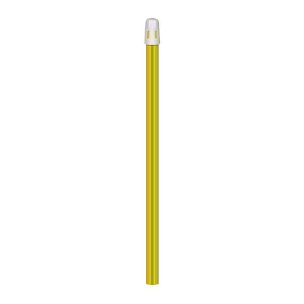 Speekselzuigers met afneembare dop (15 cm) - Geel, 100 stuks