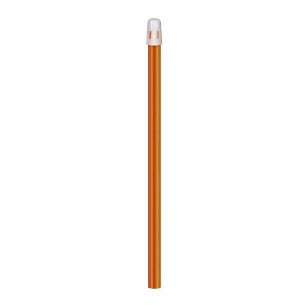 Speekselzuigers met afneembare dop (13 cm) - Oranje, 100 stuks